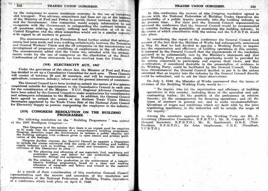 TUC Report, 1948