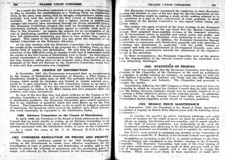 TUC Report, 1948