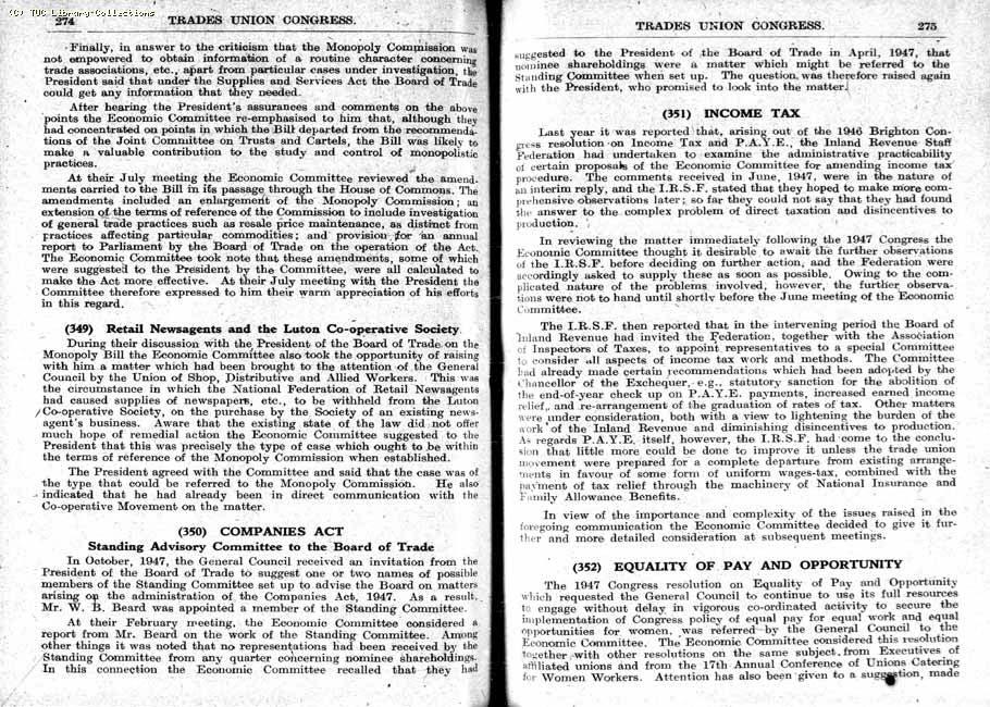 TUC Report, 1948