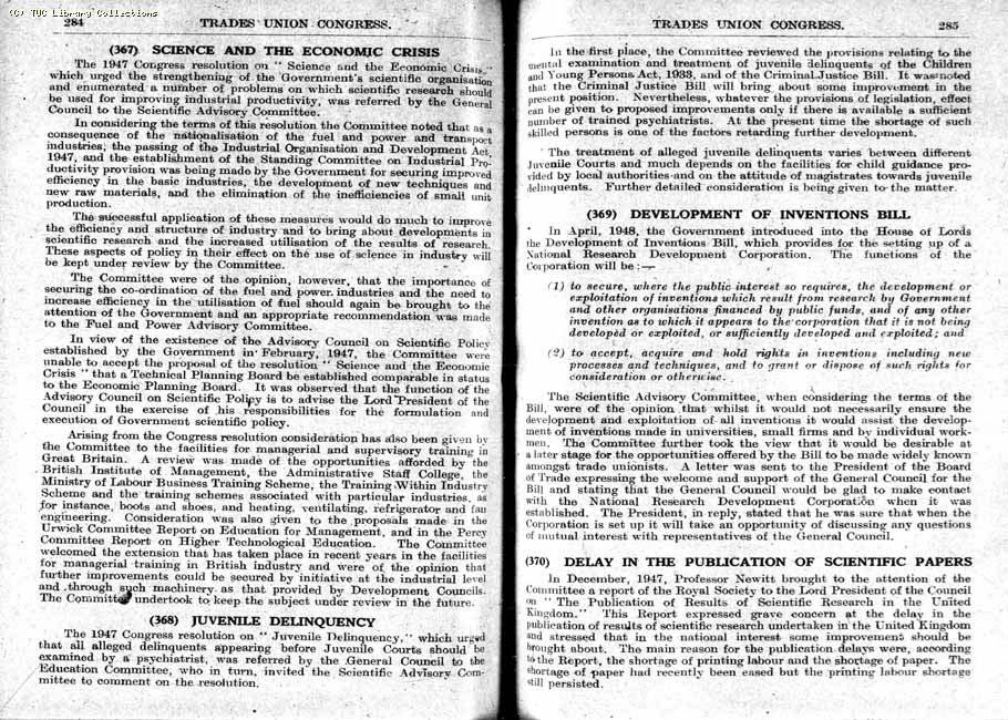 TUC Report, 1948