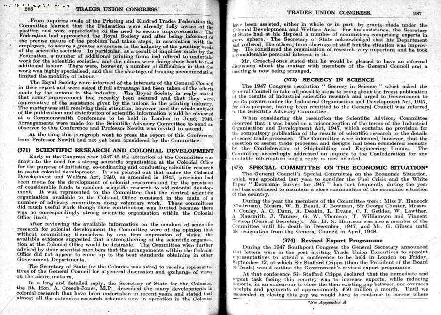 TUC Report, 1948