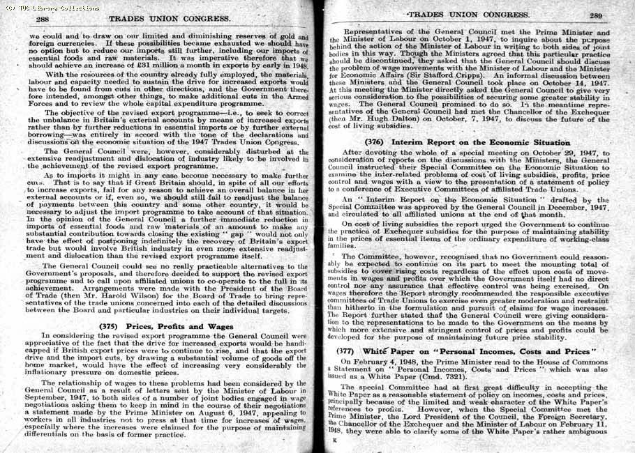 TUC Report, 1948