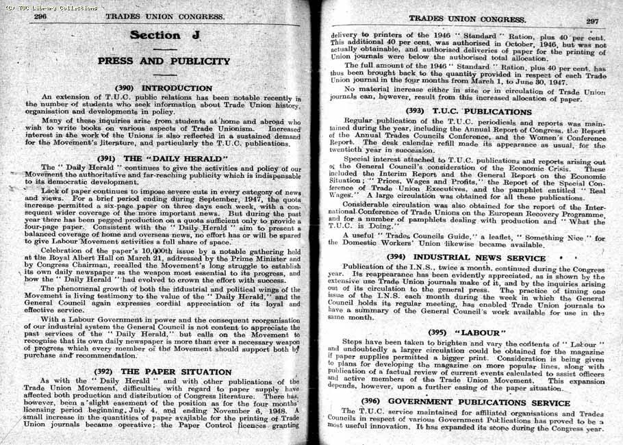 TUC Report, 1948