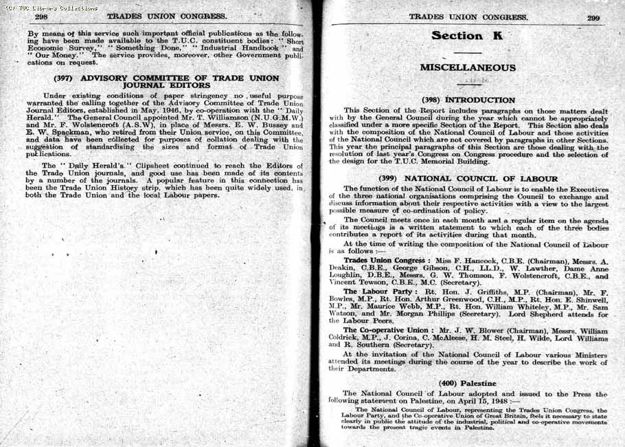 TUC Report, 1948