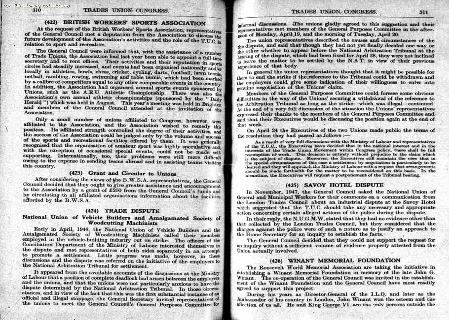 TUC Report, 1948