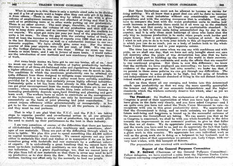 TUC Report, 1948