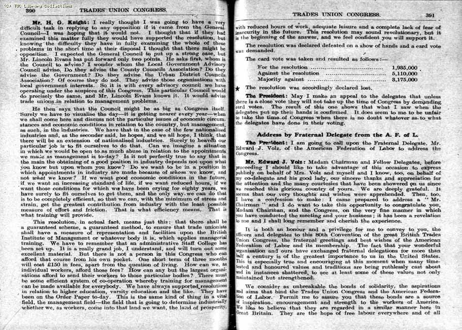 TUC Report, 1948