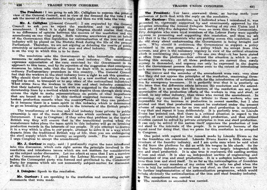 TUC Report, 1948