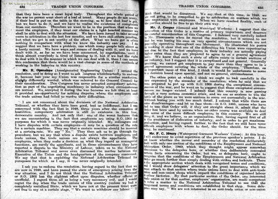 TUC Report, 1948