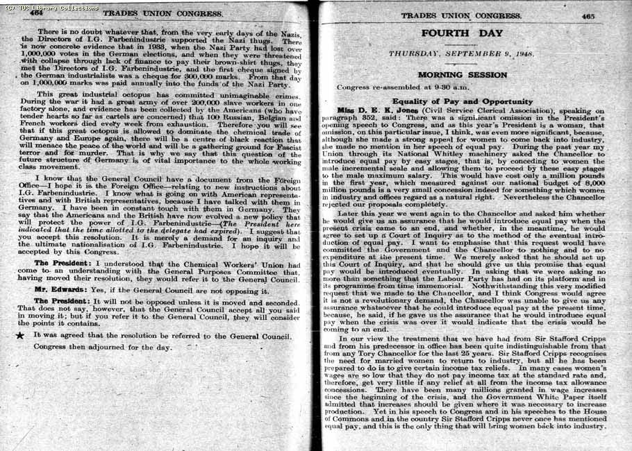 TUC Report, 1948