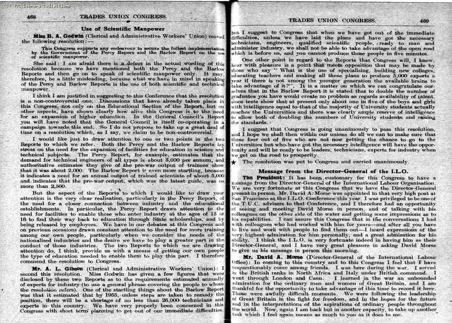 TUC Report, 1948