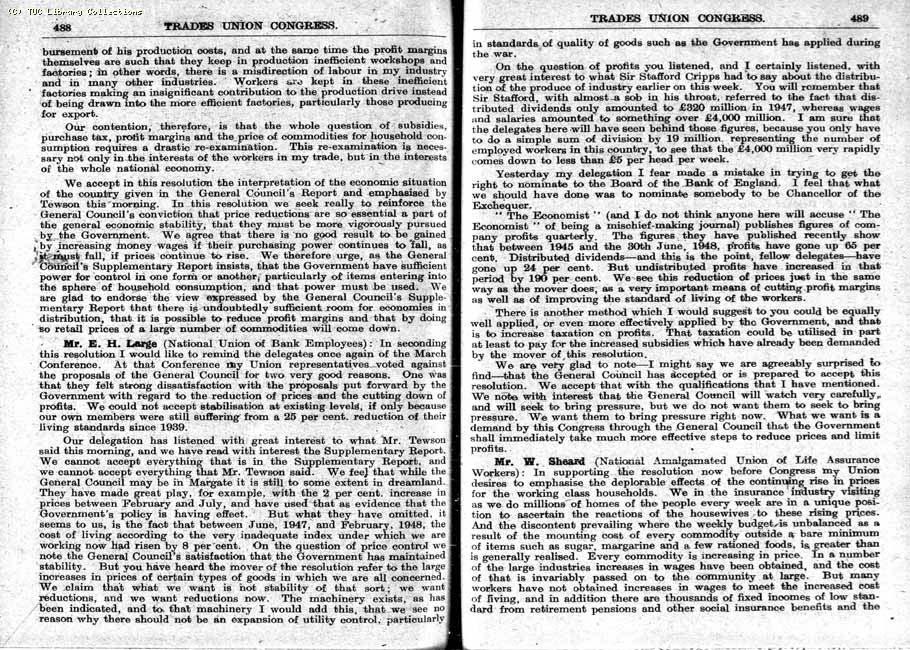 TUC Report, 1948
