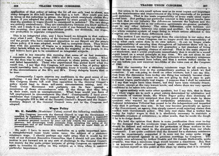 TUC Report, 1948