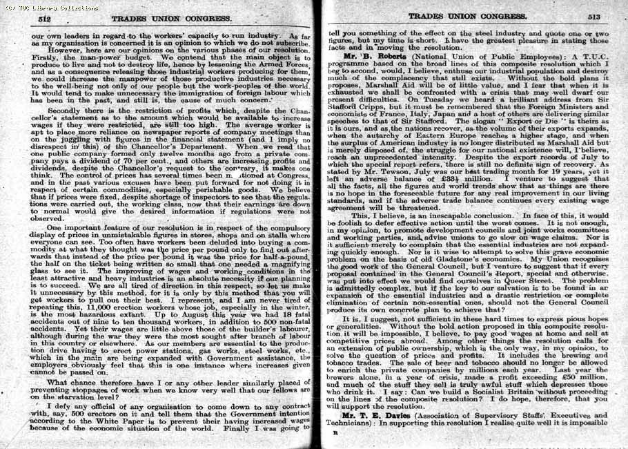 TUC Report, 1948