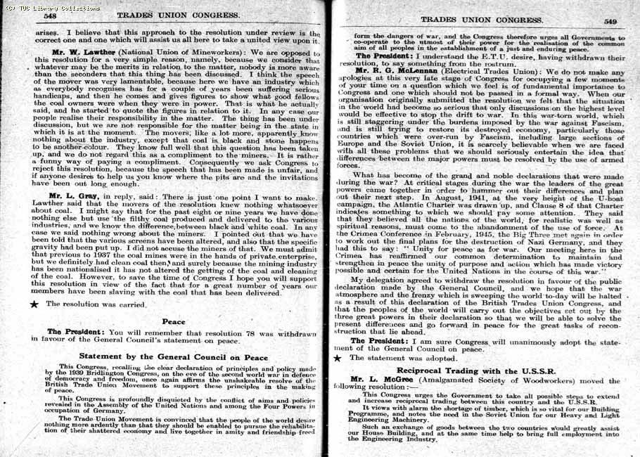 TUC Report, 1948