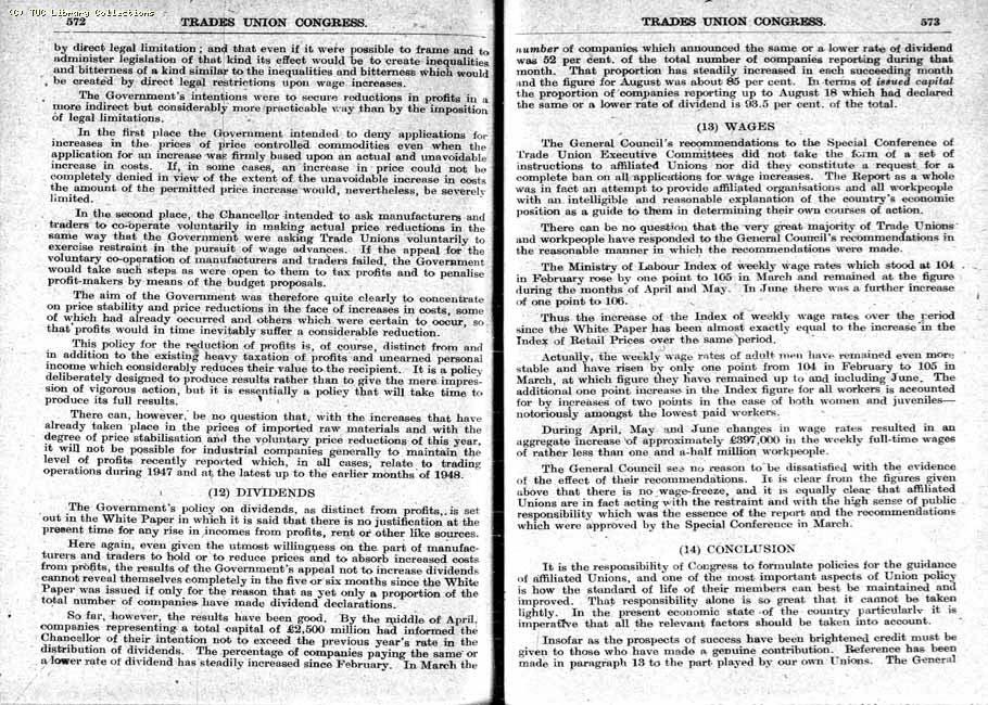 TUC Report, 1948