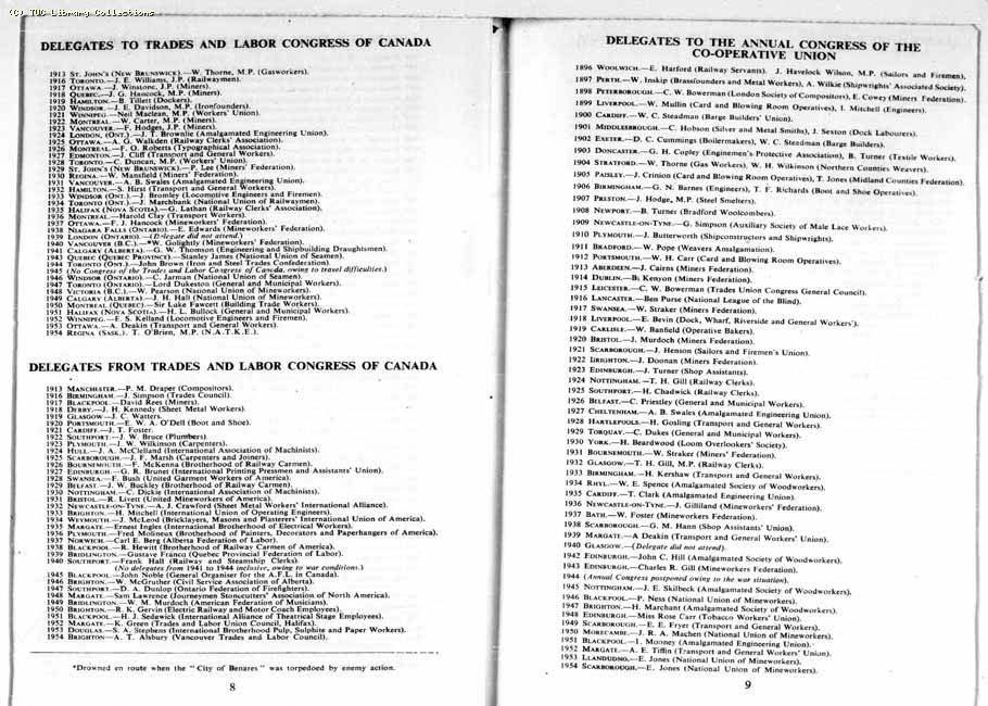 TUC Report, 1954