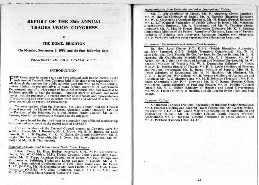 TUC Report, 1954