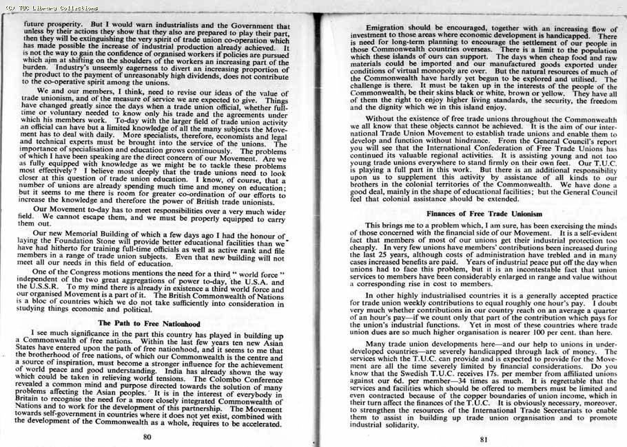 TUC Report, 1954