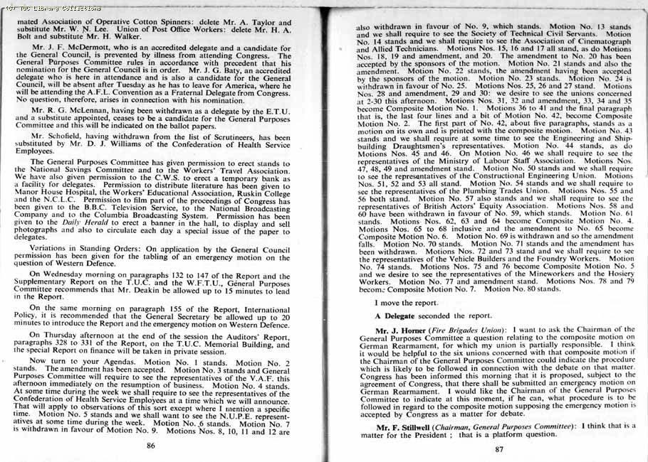 TUC Report, 1954
