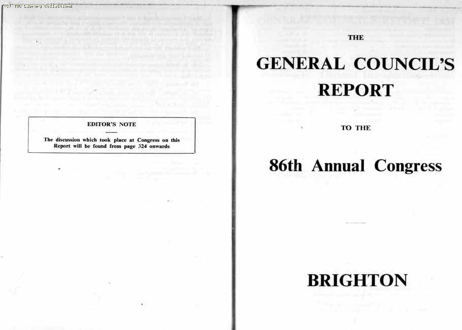 TUC Report, 1954