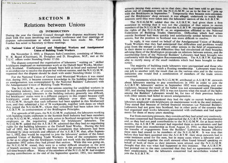 TUC Report, 1954