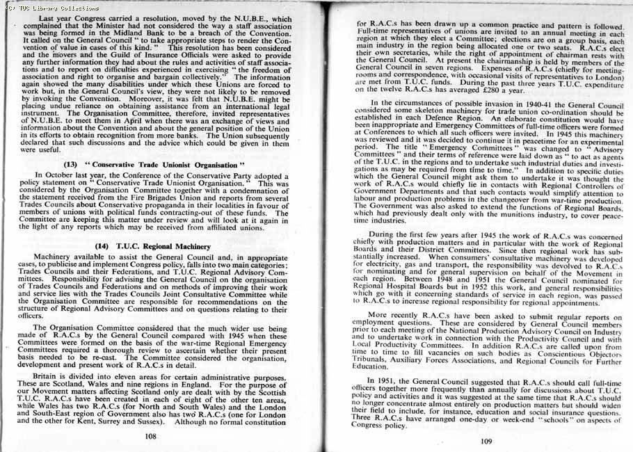TUC Report, 1954