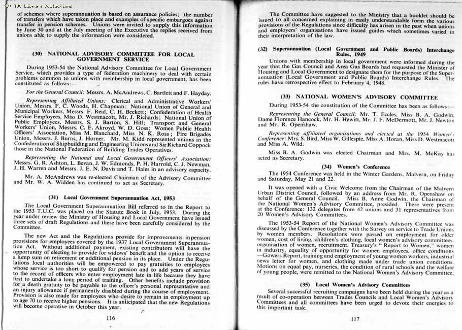 TUC Report, 1954