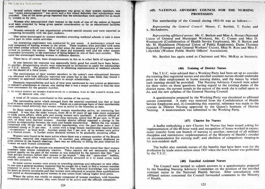 TUC Report, 1954