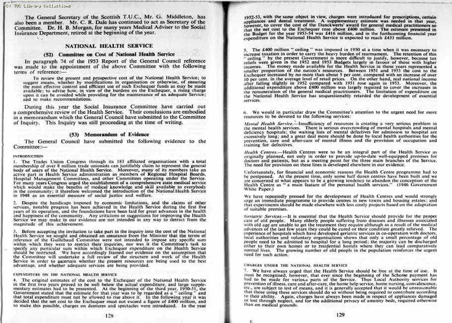 TUC Report, 1954