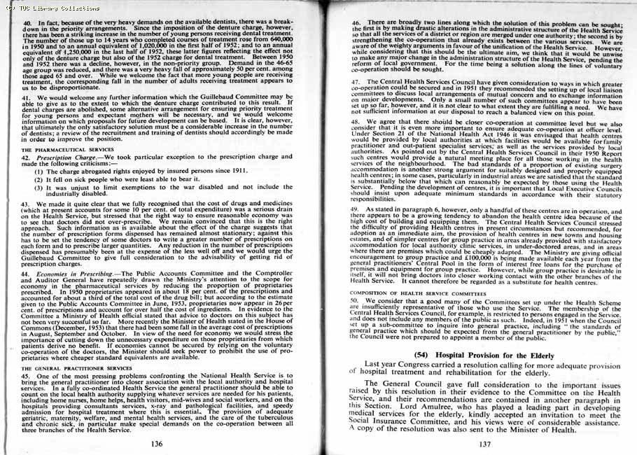 TUC Report, 1954