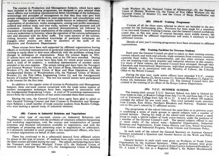 TUC Report, 1954