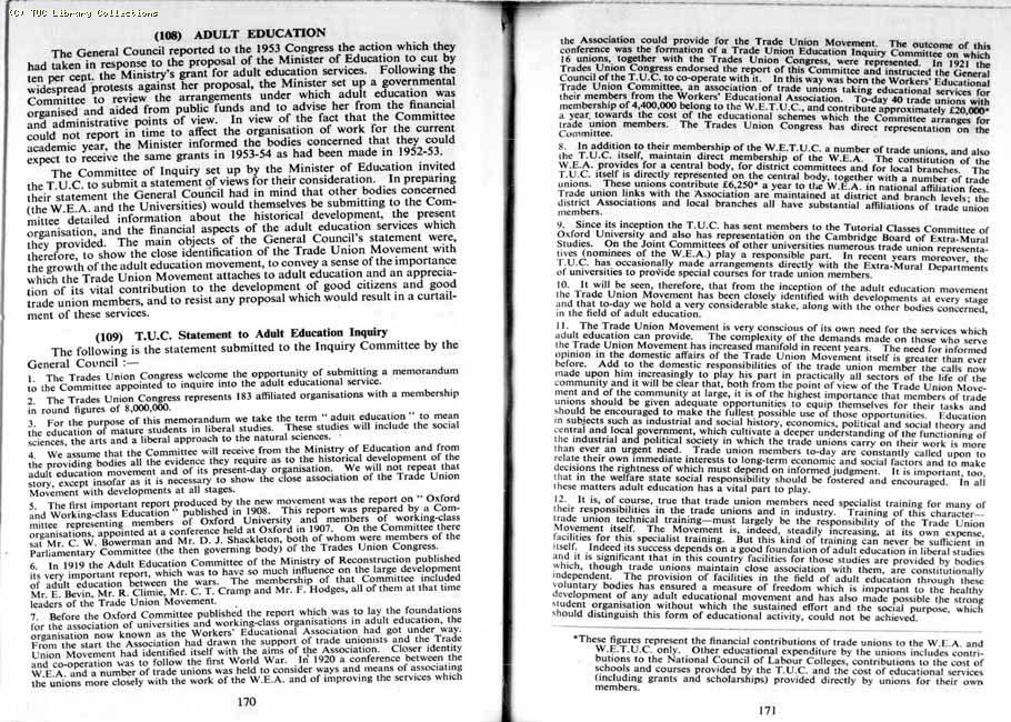 TUC Report, 1954