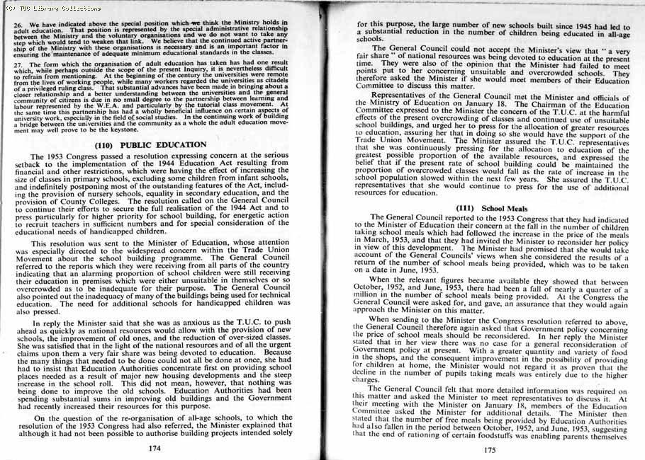 TUC Report, 1954