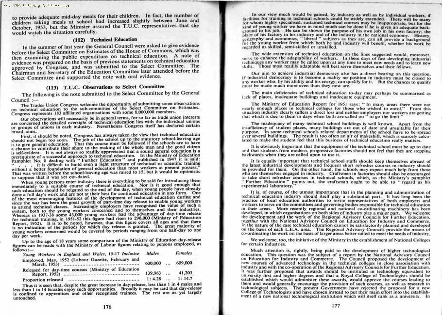TUC Report, 1954