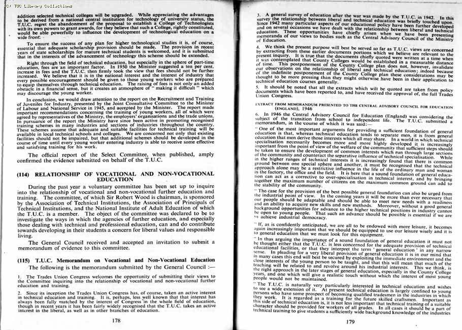 TUC Report, 1954