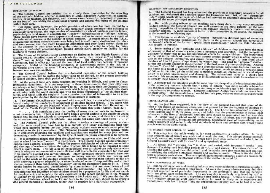 TUC Report, 1954