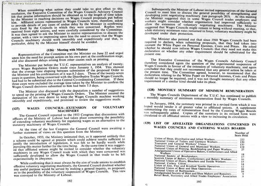 TUC Report, 1954