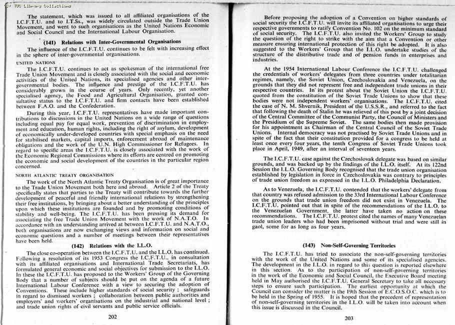 TUC Report, 1954