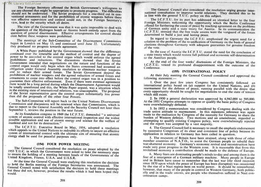 TUC Report, 1954