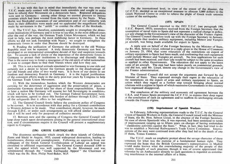 TUC Report, 1954