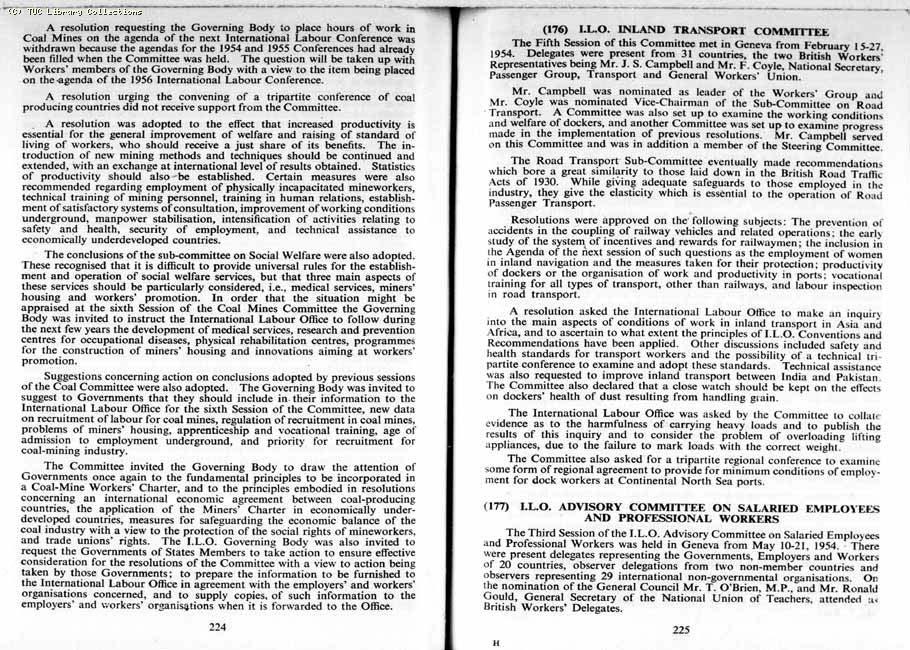TUC Report, 1954