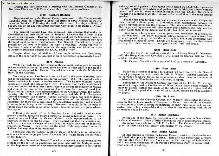 TUC Report, 1954