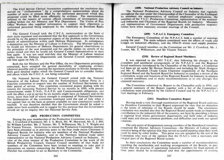 TUC Report, 1954