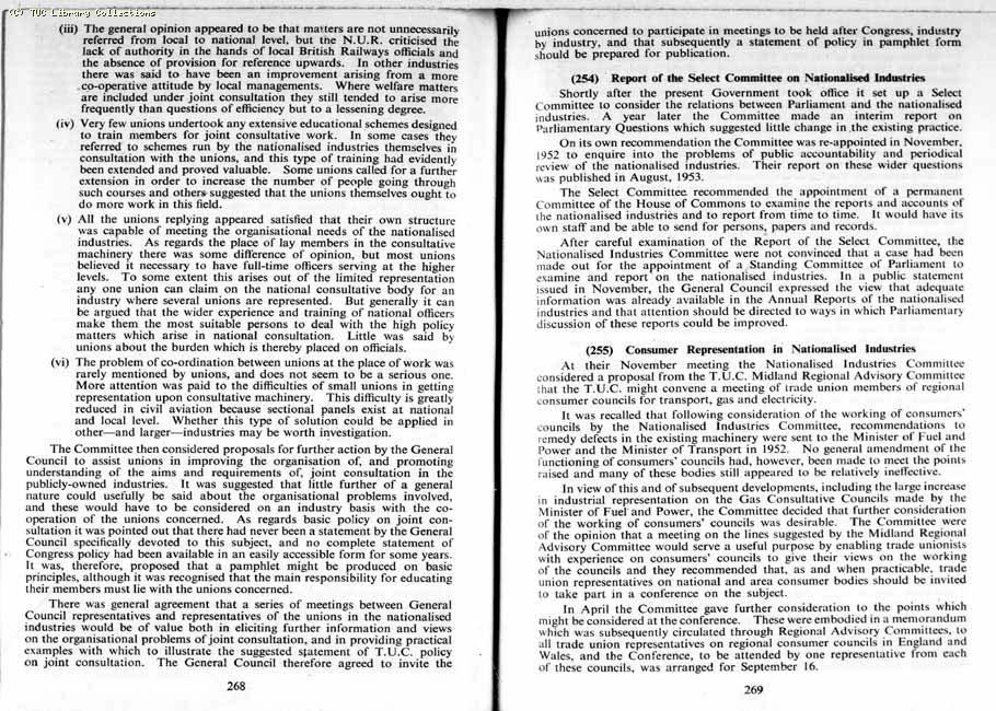 TUC Report, 1954