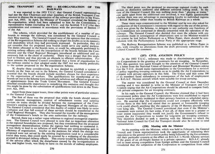 TUC Report, 1954