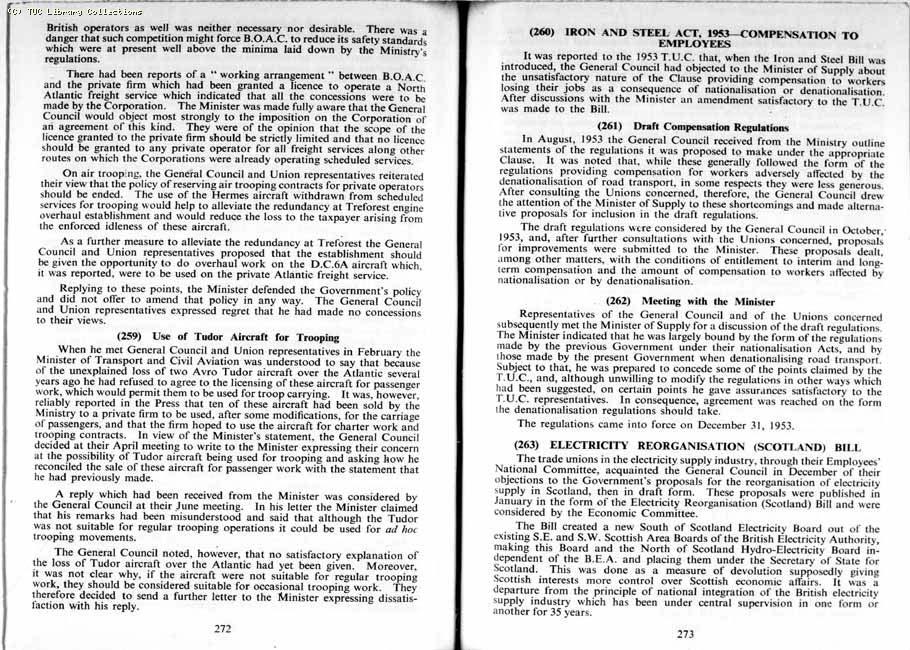 TUC Report, 1954