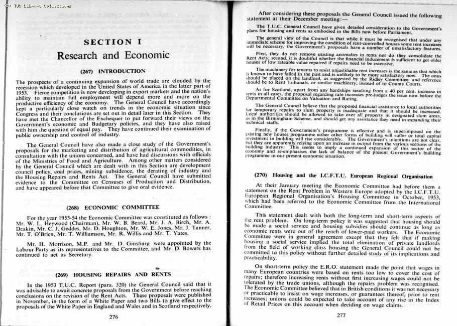 TUC Report, 1954