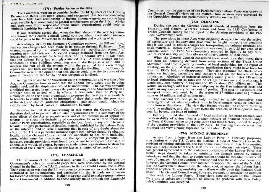 TUC Report, 1954