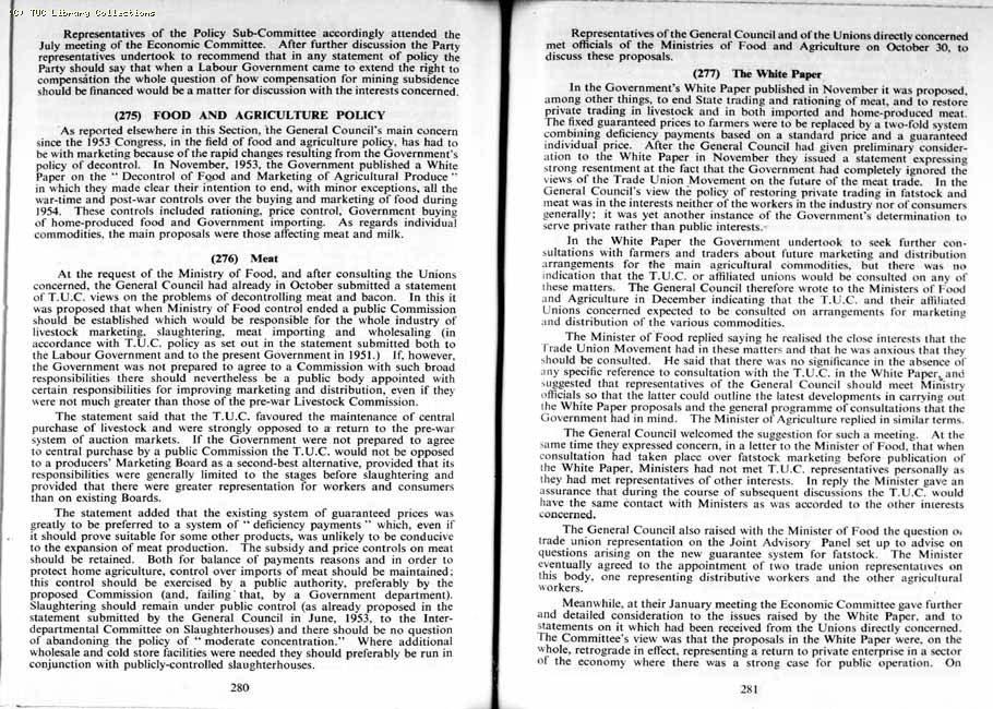 TUC Report, 1954